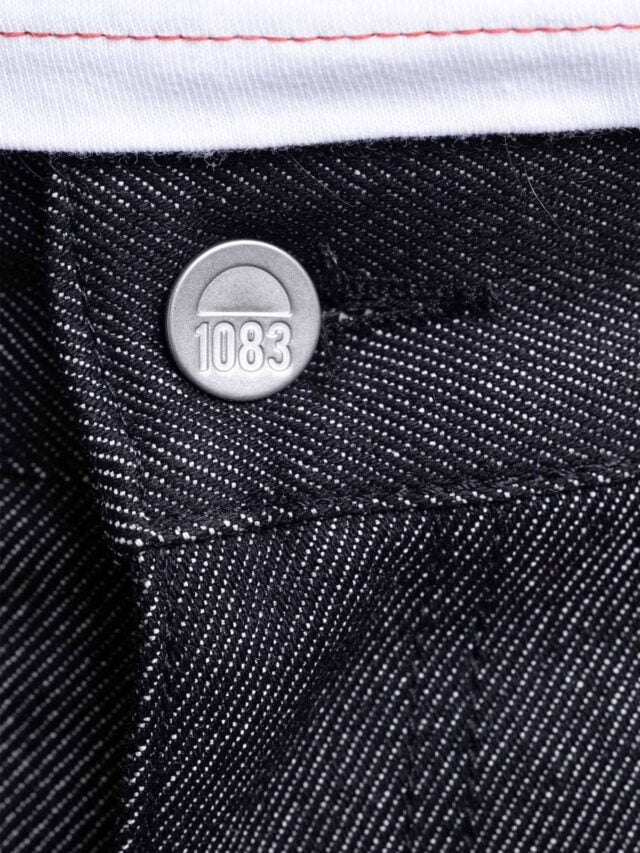 1083 - JEANS DROIT 101N flex noir brut coton bio Homme