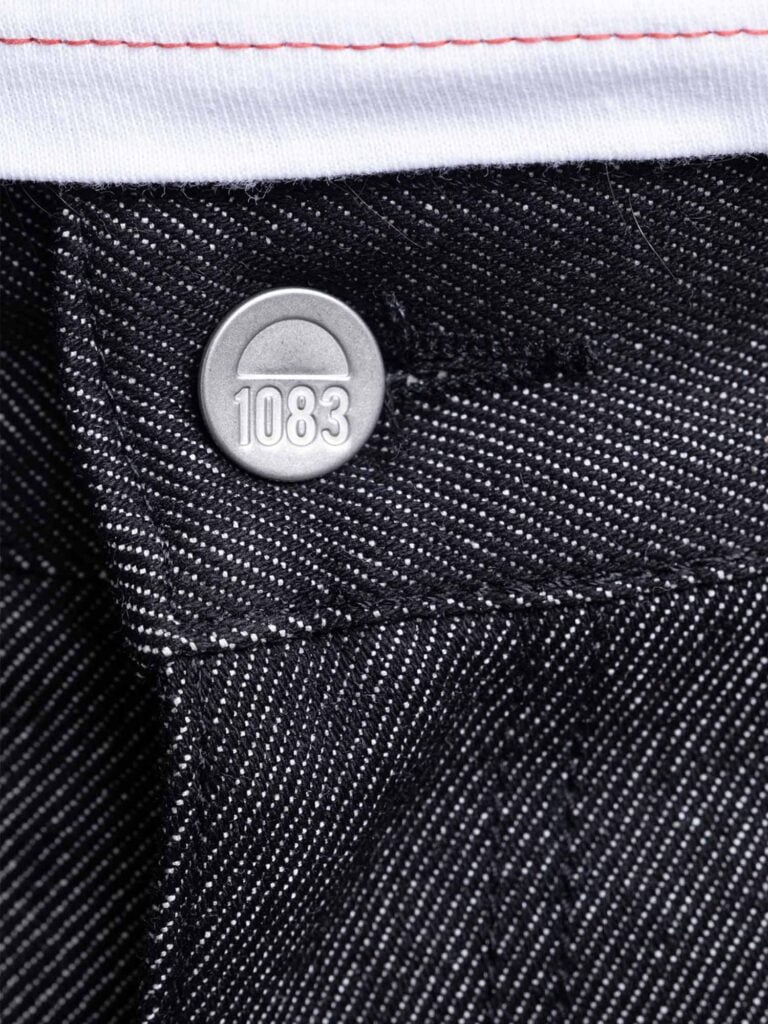1083 - JEANS DROIT 101N flex noir brut coton bio Homme