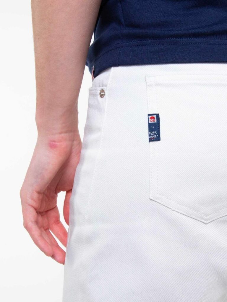 1083 - JEANS DROIT 101N BLANC DES VOSGES coton bio denimoriginal uni blanc
