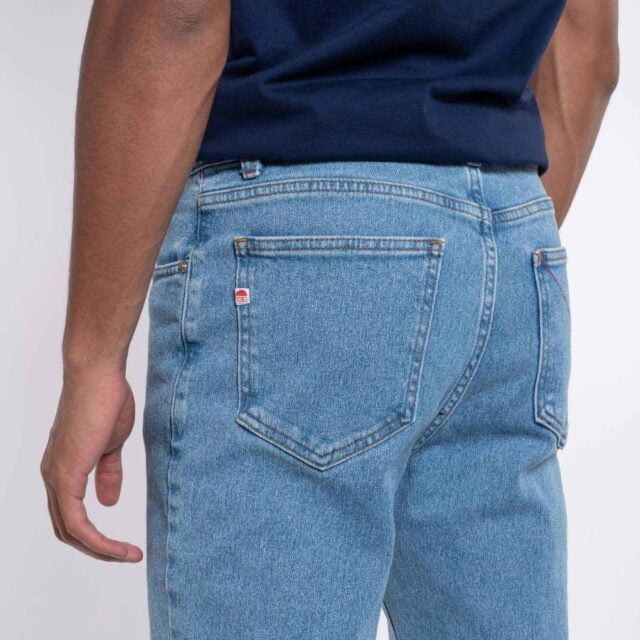 1083 - JEANS AJUSTE 103N DELAVE coton bio superdenimflex indigo clair Homme