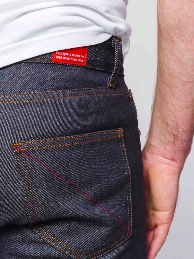 1083 - JEANS AJUSTE 103N  100 % coton bio bleu