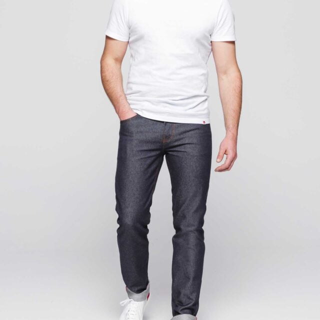 1083 - JEANS AJUSTE 103N  100 % coton bio bleu