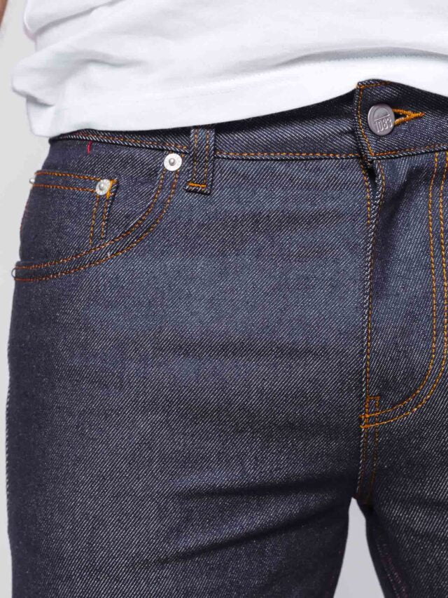 1083 - JEANS AJUSTE 103N  100 % coton bio bleu