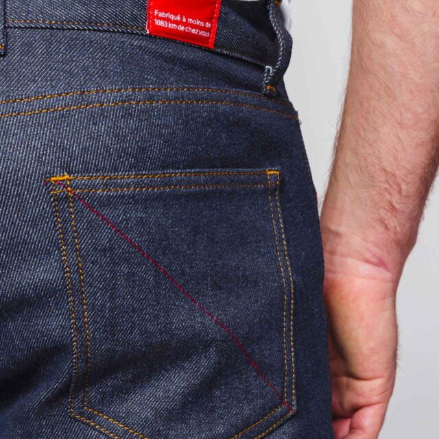 1083 - JEANS AJUSTE 103N coton bio superdenim flex indigo brut Homme