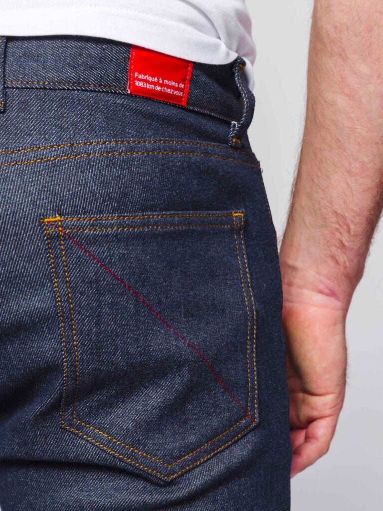 1083 - JEANS AJUSTE 103N coton bio superdenim flex indigo brut Homme