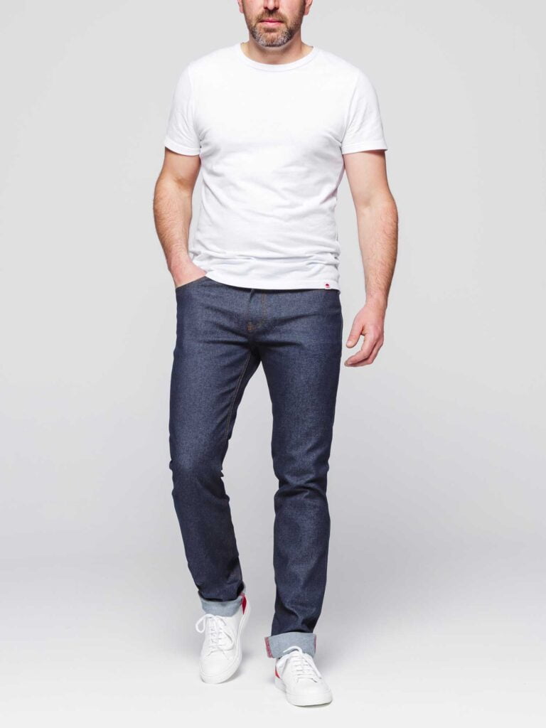1083 - JEANS AJUSTE 103N coton bio superdenim flex indigo brut Homme
