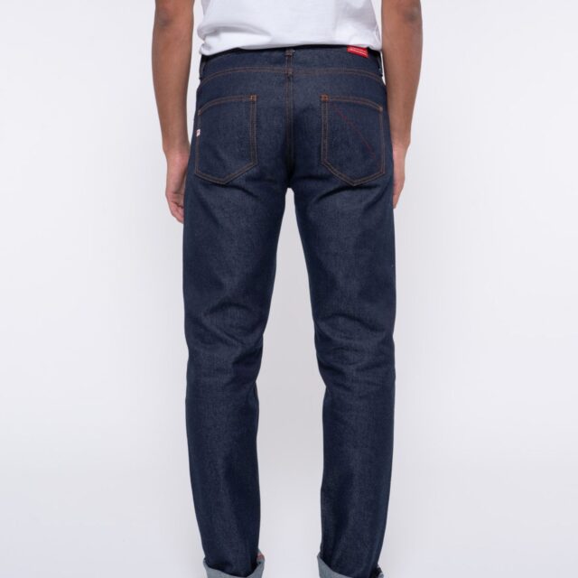 1083 - JEANS SELVEDGE AJUSTE 103N coton bio indigo brut Homme