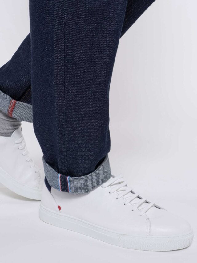 1083 - JEANS SELVEDGE AJUSTE 103N coton bio indigo brut Homme