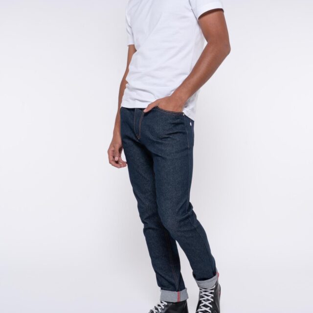 1083 - JEANS SLIM 104N FUSELE coton bio filidenim flex bleu Homme