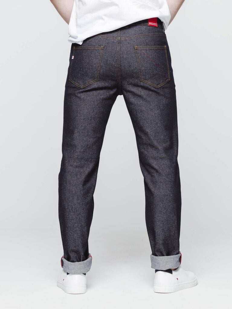 1083 - JEANS GRANDE TAILLE AJUSTE 105N coton bio superdenim flex indigo brut Homme