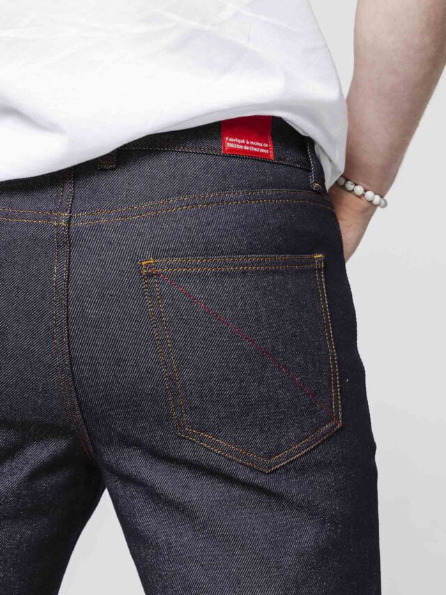 1083 - JEANS GRANDE TAILLE AJUSTE 105N coton bio superdenim flex indigo brut Homme