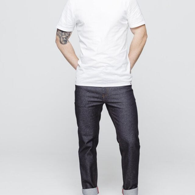 1083 - JEANS GRANDE TAILLE AJUSTE 105N coton bio superdenim flex indigo brut Homme