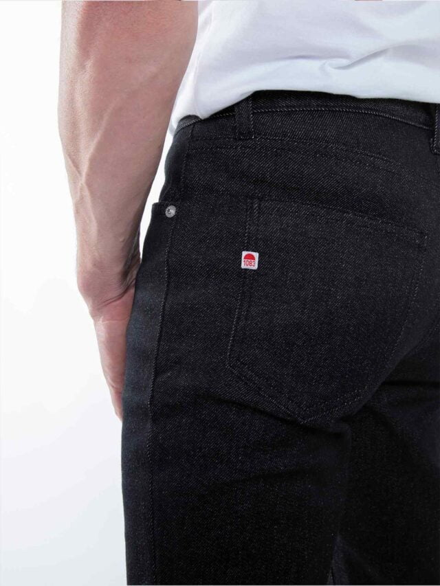 1083 - JEANS AJUSTE 105N ATHLETIQUE coton bio superdenim flex noir brut