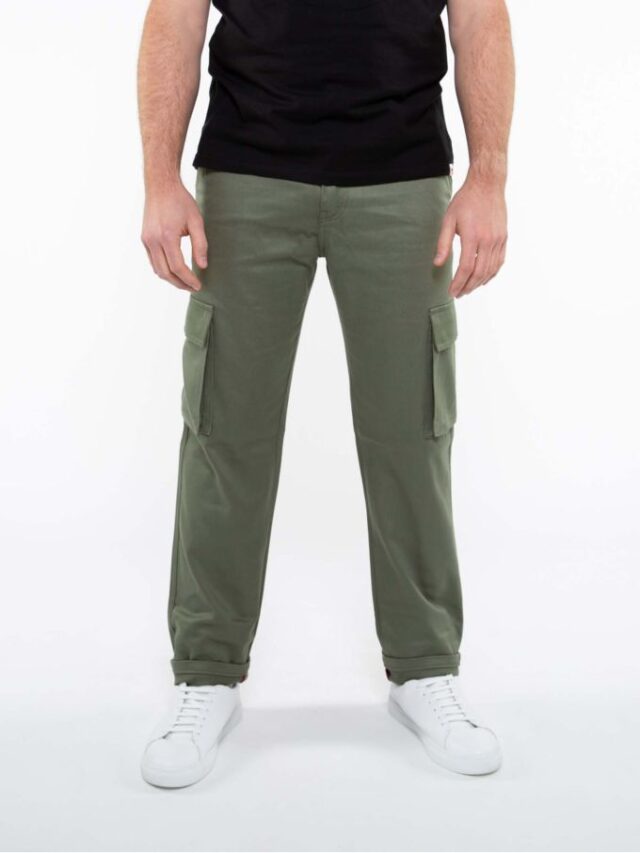 111nx00 do0x bb0bb0 kaki 01 1083 - CARGO DROIT 111N coton bio denimoriginal uni kaki Homme