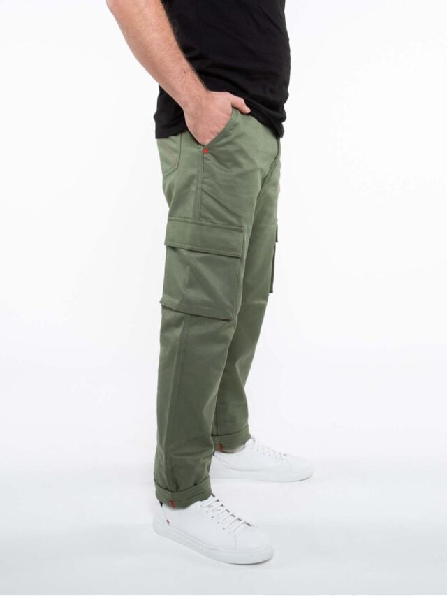 1083 - CARGO DROIT 111N coton bio denimoriginal uni kaki Homme