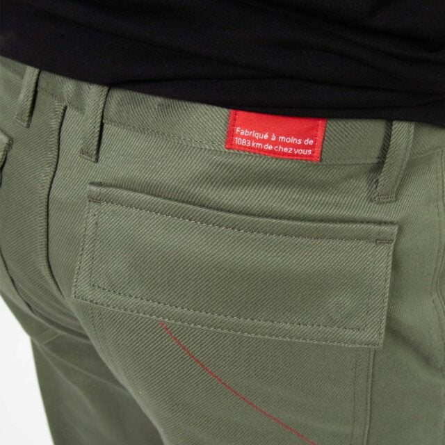1083 - CARGO DROIT 111N coton bio denimoriginal uni kaki Homme