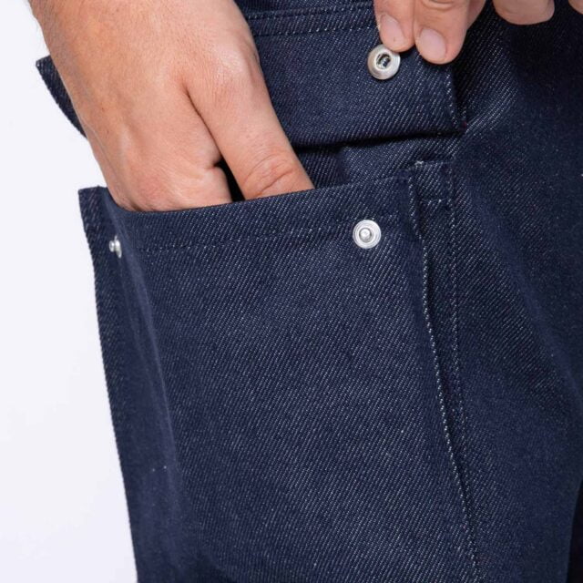1083 - CARGO DROIT 111N coton bio superdenim bleu Homme