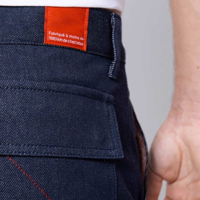 1083 - CARGO DROIT 111N coton bio superdenim bleu Homme
