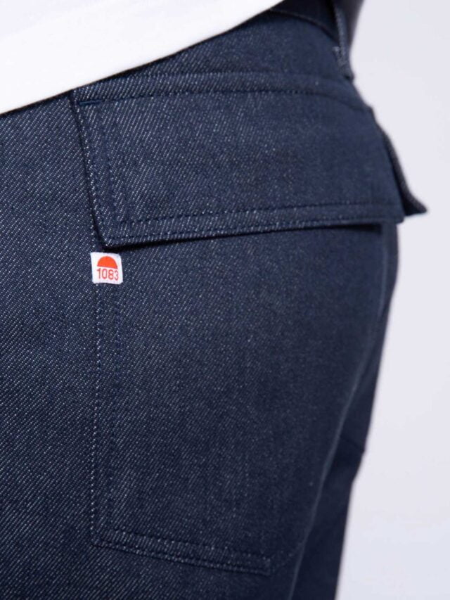 1083 - CARGO DROIT 111N coton bio superdenim bleu Homme