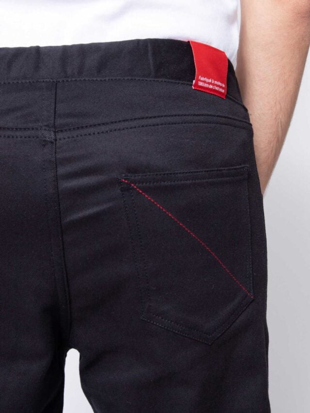 1083 - JOGGJEANS AJUSTE 113N coton bio microdenim doubleflex uni noir