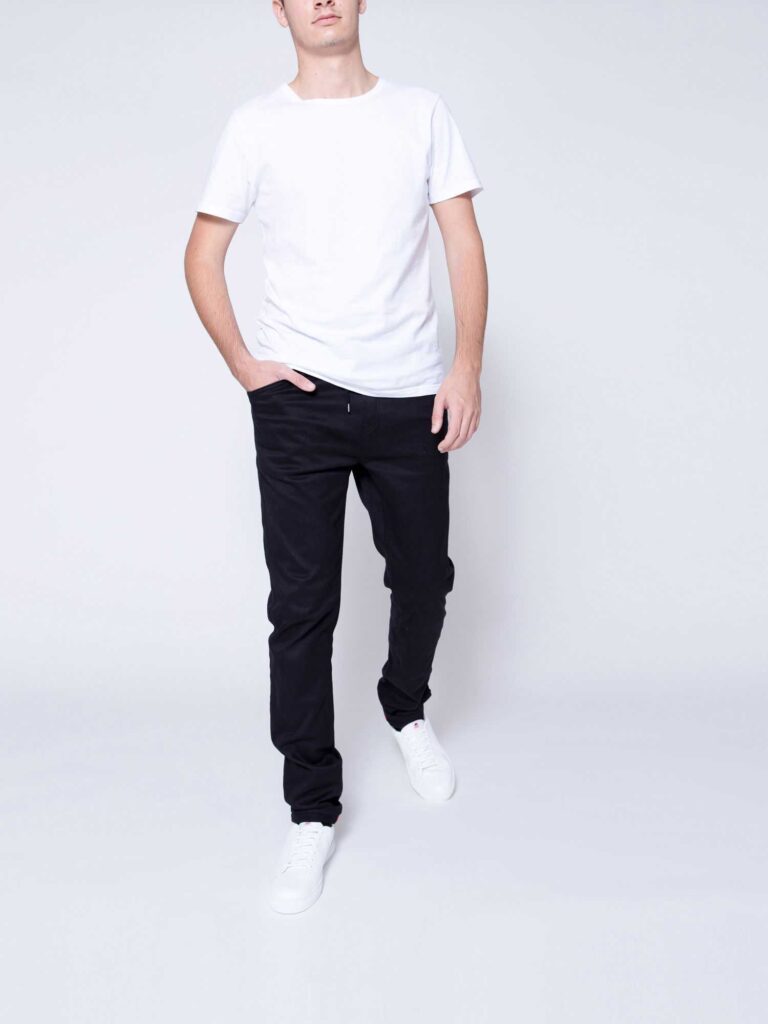 1083 - JOGGJEANS AJUSTE 113N coton bio microdenim doubleflex uni noir