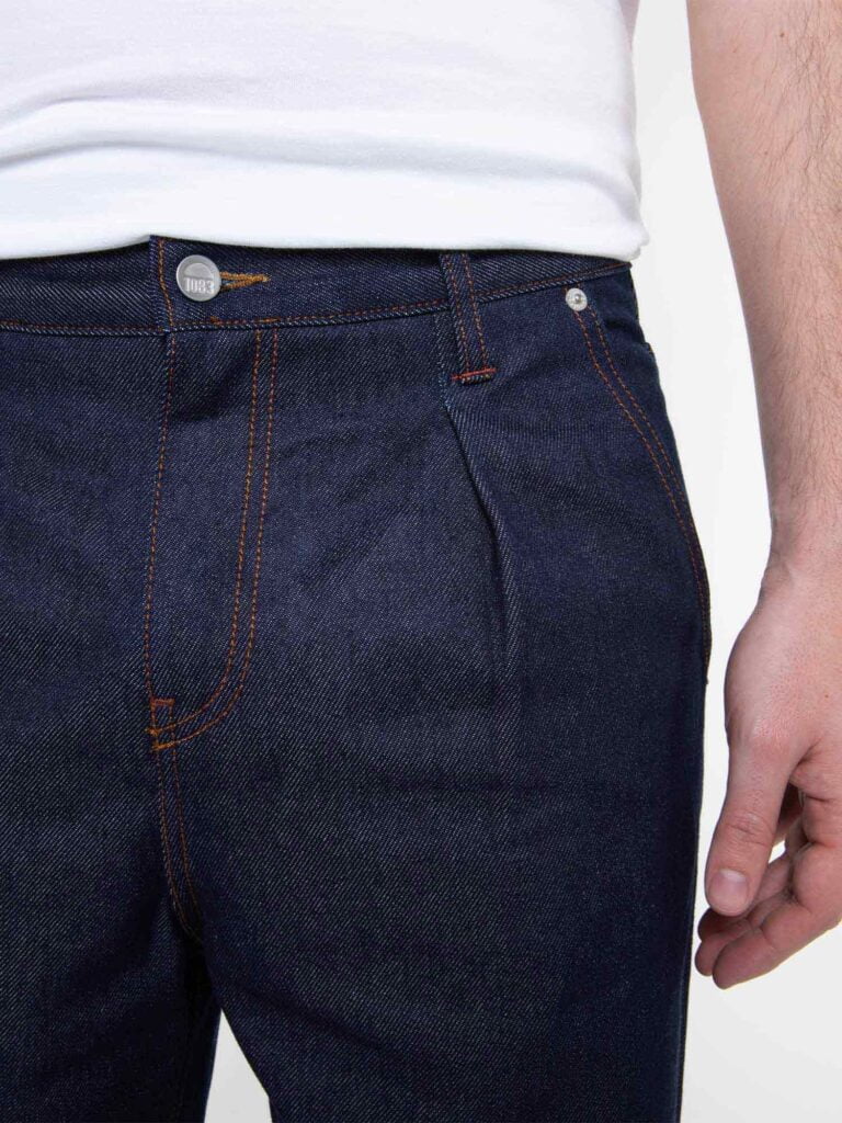 1083 - JEANS BALLON 119N coton bio superdenim indigo brut Homme