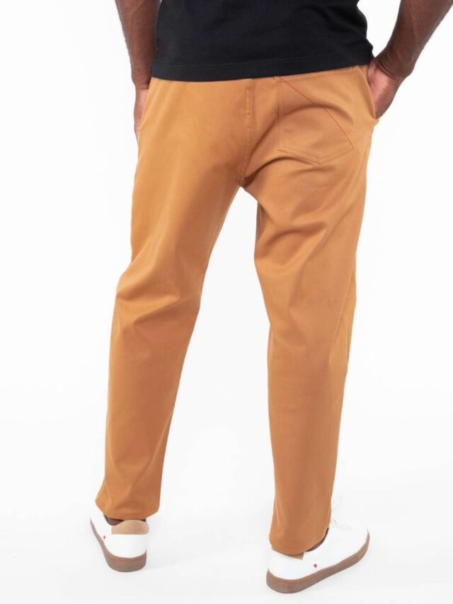 1083 - JOGGJEANS CAROTTE 122N coton bio filidenim flex uni camel Homme