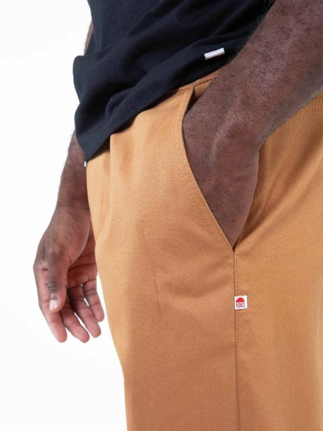 1083 - JOGGJEANS CAROTTE 122N coton bio filidenim flex uni camel Homme