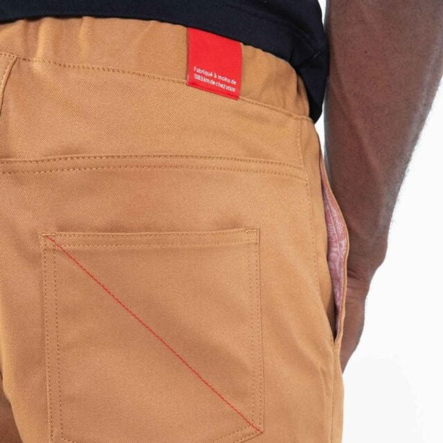 1083 - JOGGJEANS CAROTTE 122N coton bio filidenim flex uni camel Homme