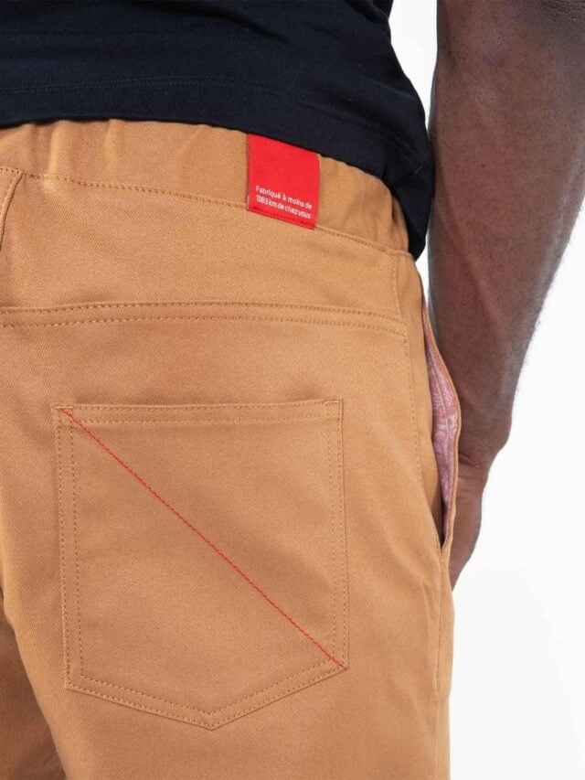 1083 - JOGGJEANS CAROTTE 122N coton bio filidenim flex uni camel Homme