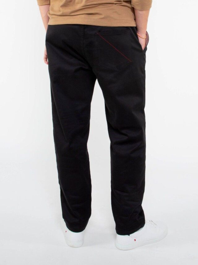 1083 - JOGGJEANS CAROTTE 122N coton bio microdenim doubleflex uni noir