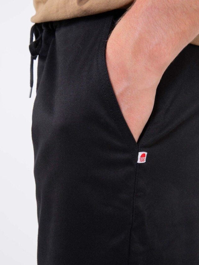 1083 - JOGGJEANS CAROTTE 122N coton bio microdenim doubleflex uni noir