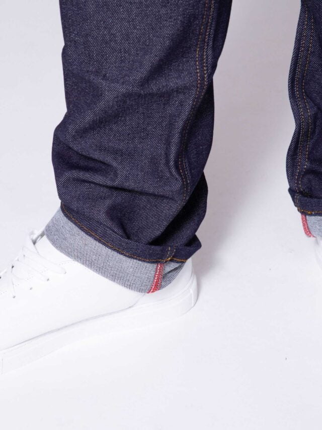 1083 - JEANS DROIT 141N O' coton bio superdenim flex indigo brut Homme