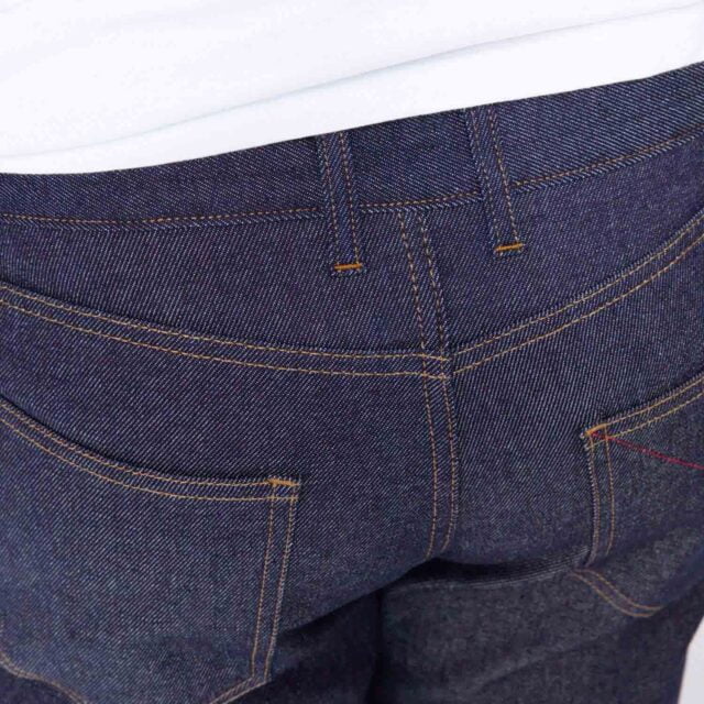 1083 - JEANS DROIT 141N O' coton bio superdenim flex indigo brut Homme