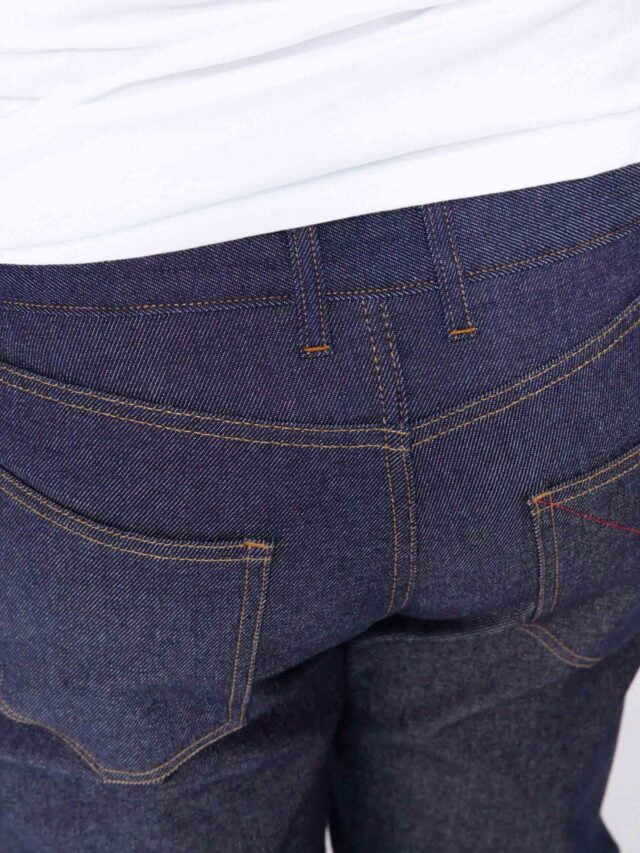 1083 - JEANS DROIT 141N O' coton bio superdenim flex indigo brut Homme