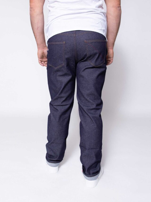 1083 - JEANS DROIT 141N O' coton bio superdenim flex indigo brut Homme