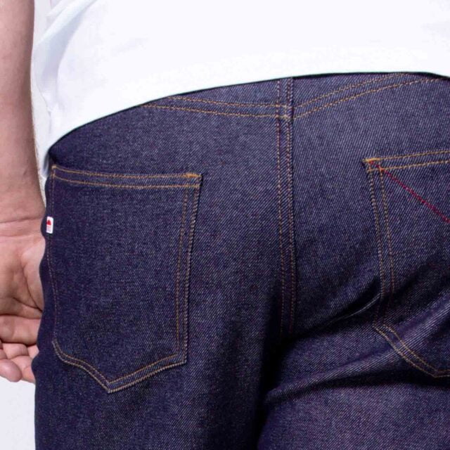 1083 - JEANS DROIT 141N O' coton bio superdenim flex indigo brut Homme