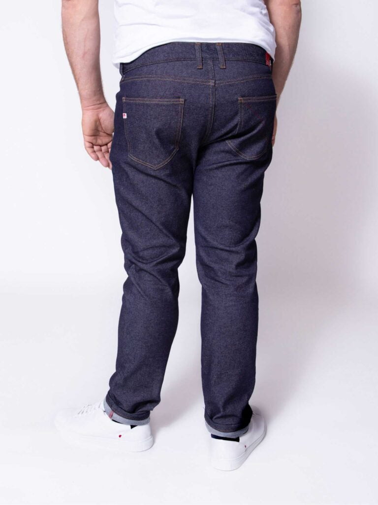 1083 - JEANS AJUSTE 143N O' coton bio superdenim flex indigo brut Homme