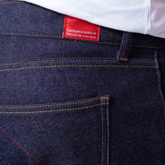 1083 - JEANS AJUSTE 143N O' coton bio superdenim flex indigo brut Homme