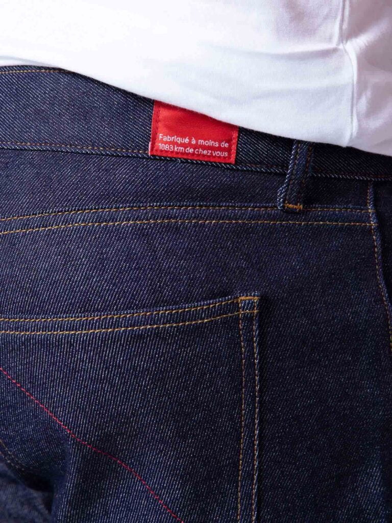 1083 - JEANS AJUSTE 143N O' coton bio superdenim flex indigo brut Homme