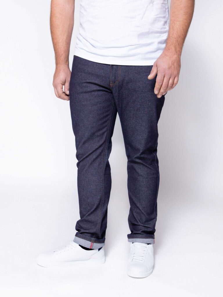 1083 - JEANS AJUSTE 143N O' coton bio superdenim flex indigo brut Homme