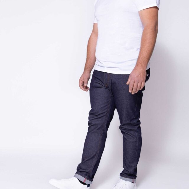 1083 - JEANS AJUSTE 143N O' coton bio superdenim flex indigo brut Homme