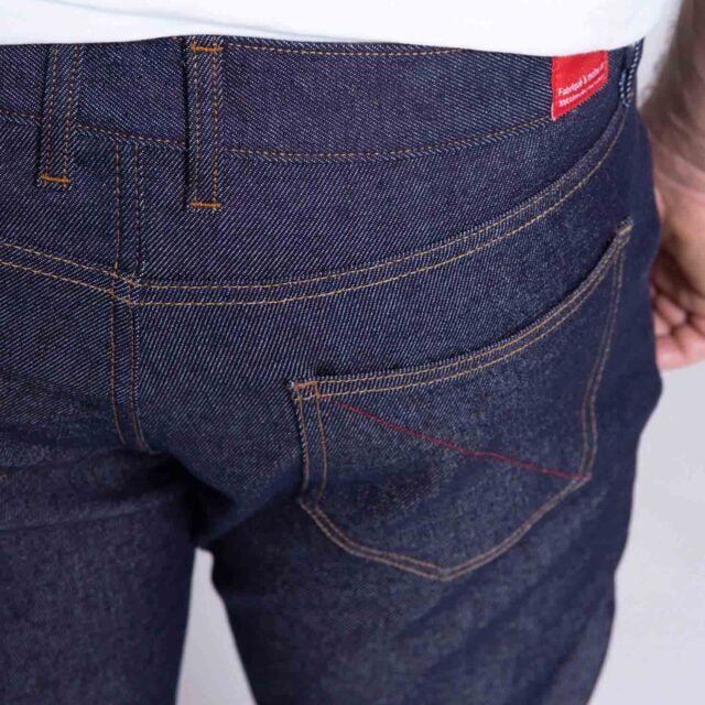 1083 - JEANS AJUSTE 143N O' coton bio superdenim flex indigo brut Homme