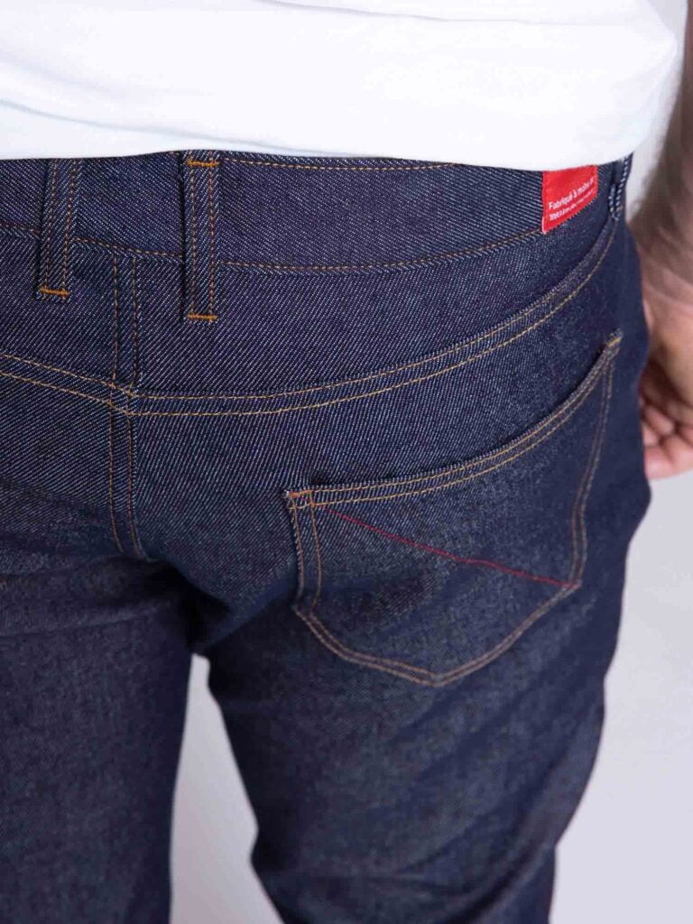 1083 - JEANS AJUSTE 143N O' coton bio superdenim flex indigo brut Homme