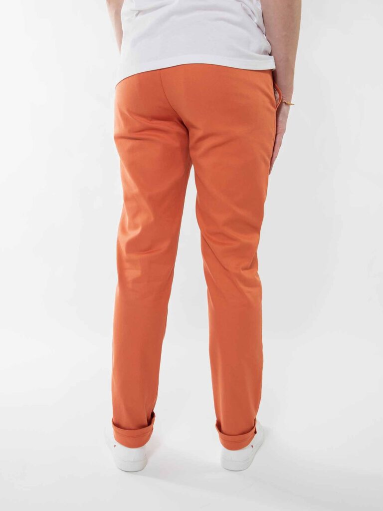 1083 - CHINO AJUSTE 163N coton bio filidenim flex uni brique Homme