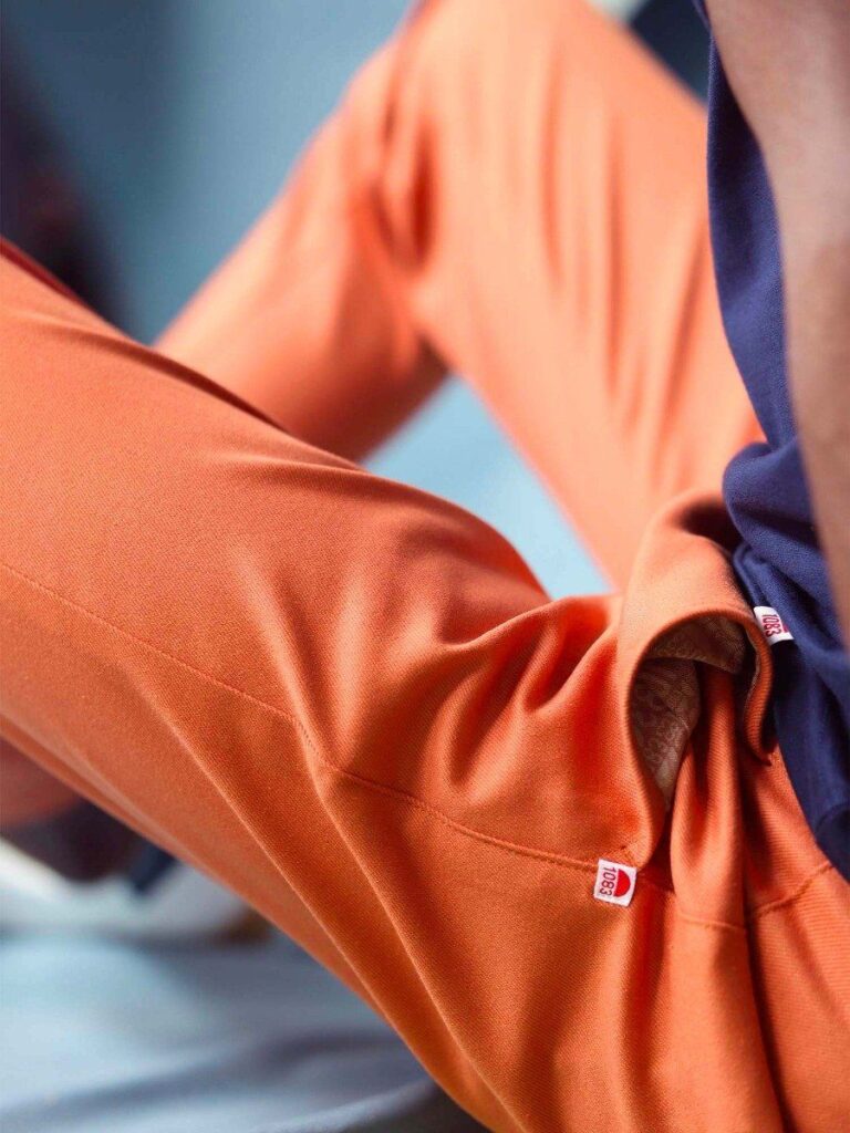 1083 - CHINO AJUSTE 163N coton bio filidenim flex uni brique Homme
