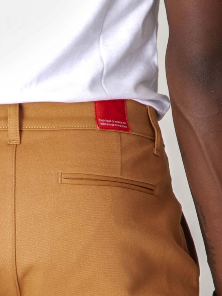 1083 - CHINO AJUSTE 163N coton bio filidenim flex uni camel Homme