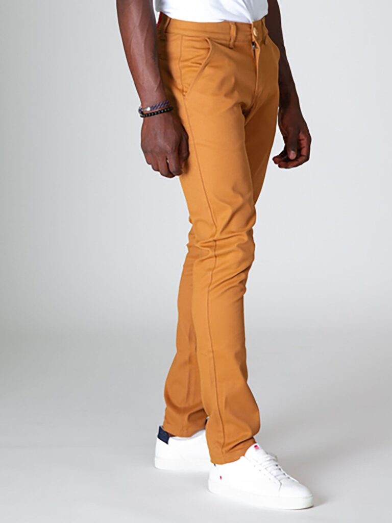 1083 - CHINO AJUSTE 163N coton bio filidenim flex uni camel Homme