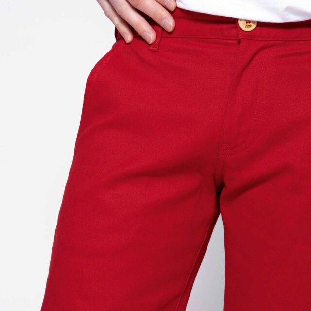 1083 - CHINO AJUSTE 163N coton bio filidenim flex uni carmin Homme