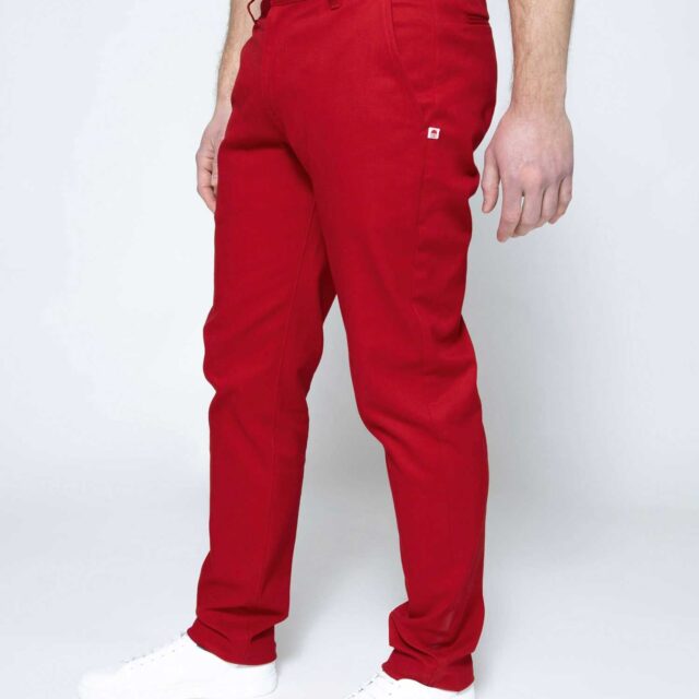 1083 - CHINO AJUSTE 163N coton bio filidenim flex uni carmin Homme